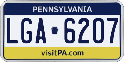PA license plate LGA6207