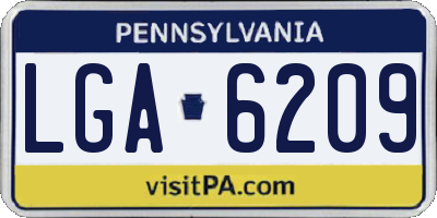 PA license plate LGA6209
