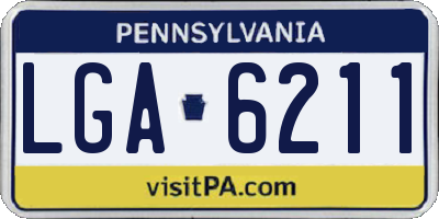 PA license plate LGA6211