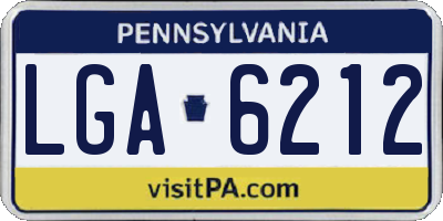 PA license plate LGA6212