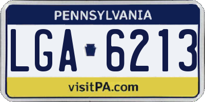 PA license plate LGA6213