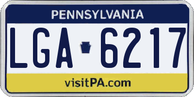 PA license plate LGA6217