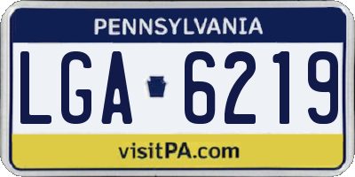 PA license plate LGA6219