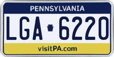 PA license plate LGA6220