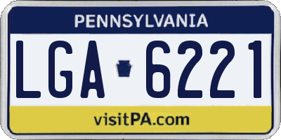 PA license plate LGA6221