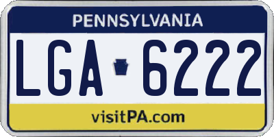PA license plate LGA6222