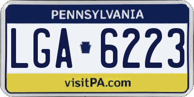 PA license plate LGA6223