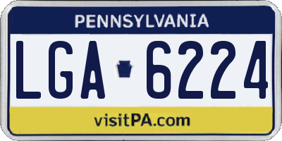 PA license plate LGA6224