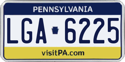PA license plate LGA6225