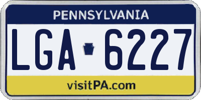 PA license plate LGA6227