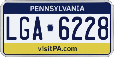 PA license plate LGA6228