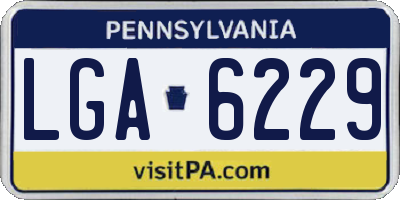 PA license plate LGA6229