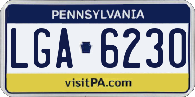 PA license plate LGA6230