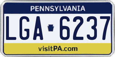 PA license plate LGA6237