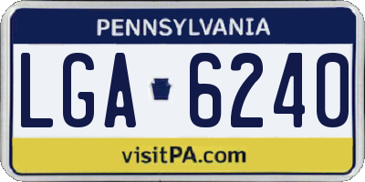PA license plate LGA6240