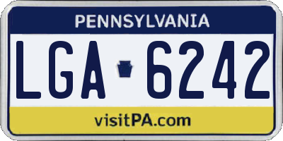 PA license plate LGA6242