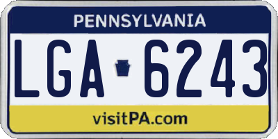 PA license plate LGA6243