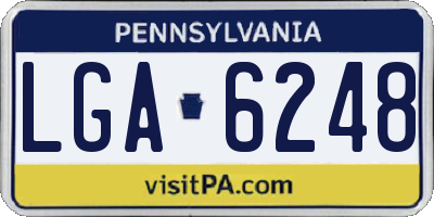 PA license plate LGA6248