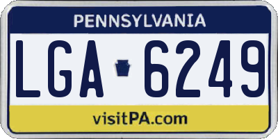 PA license plate LGA6249