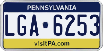 PA license plate LGA6253