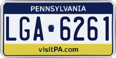 PA license plate LGA6261