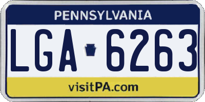 PA license plate LGA6263