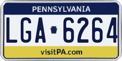 PA license plate LGA6264