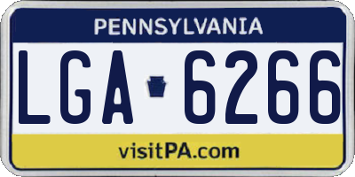 PA license plate LGA6266