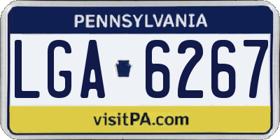 PA license plate LGA6267