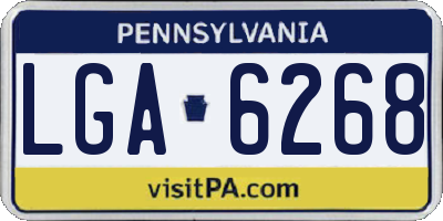 PA license plate LGA6268