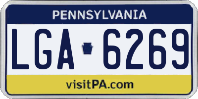 PA license plate LGA6269