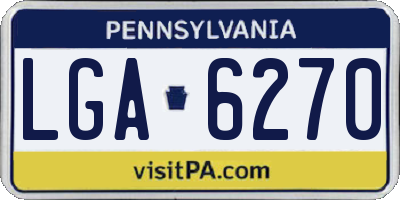 PA license plate LGA6270