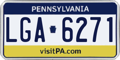 PA license plate LGA6271