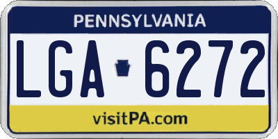 PA license plate LGA6272
