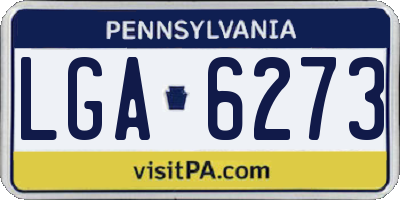 PA license plate LGA6273