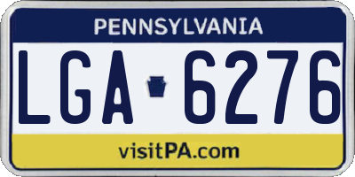 PA license plate LGA6276