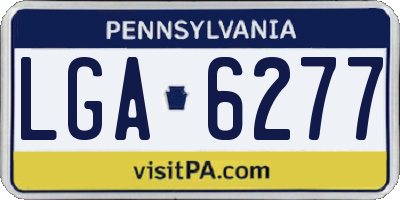 PA license plate LGA6277