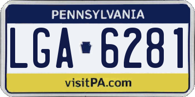 PA license plate LGA6281