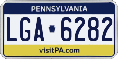 PA license plate LGA6282