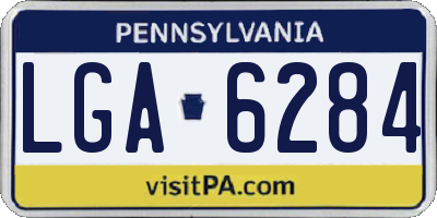 PA license plate LGA6284