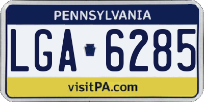 PA license plate LGA6285