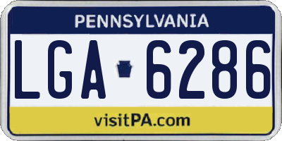 PA license plate LGA6286