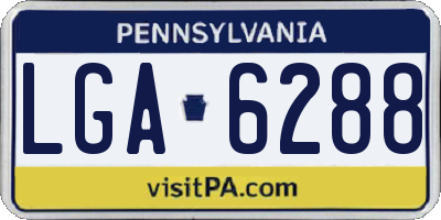 PA license plate LGA6288