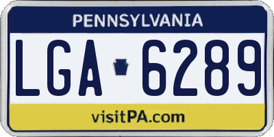 PA license plate LGA6289