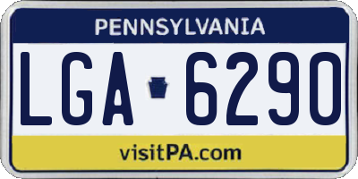 PA license plate LGA6290
