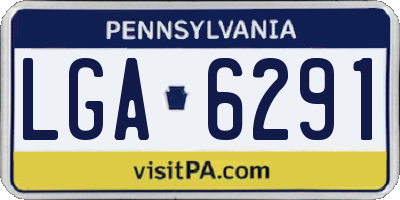 PA license plate LGA6291