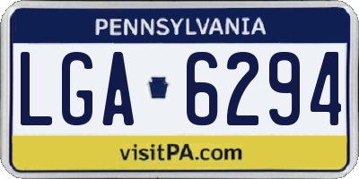 PA license plate LGA6294