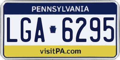PA license plate LGA6295