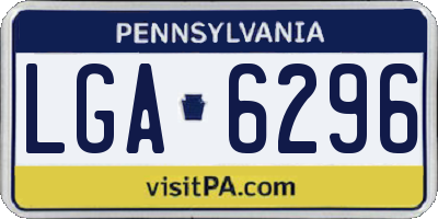 PA license plate LGA6296