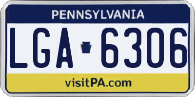 PA license plate LGA6306